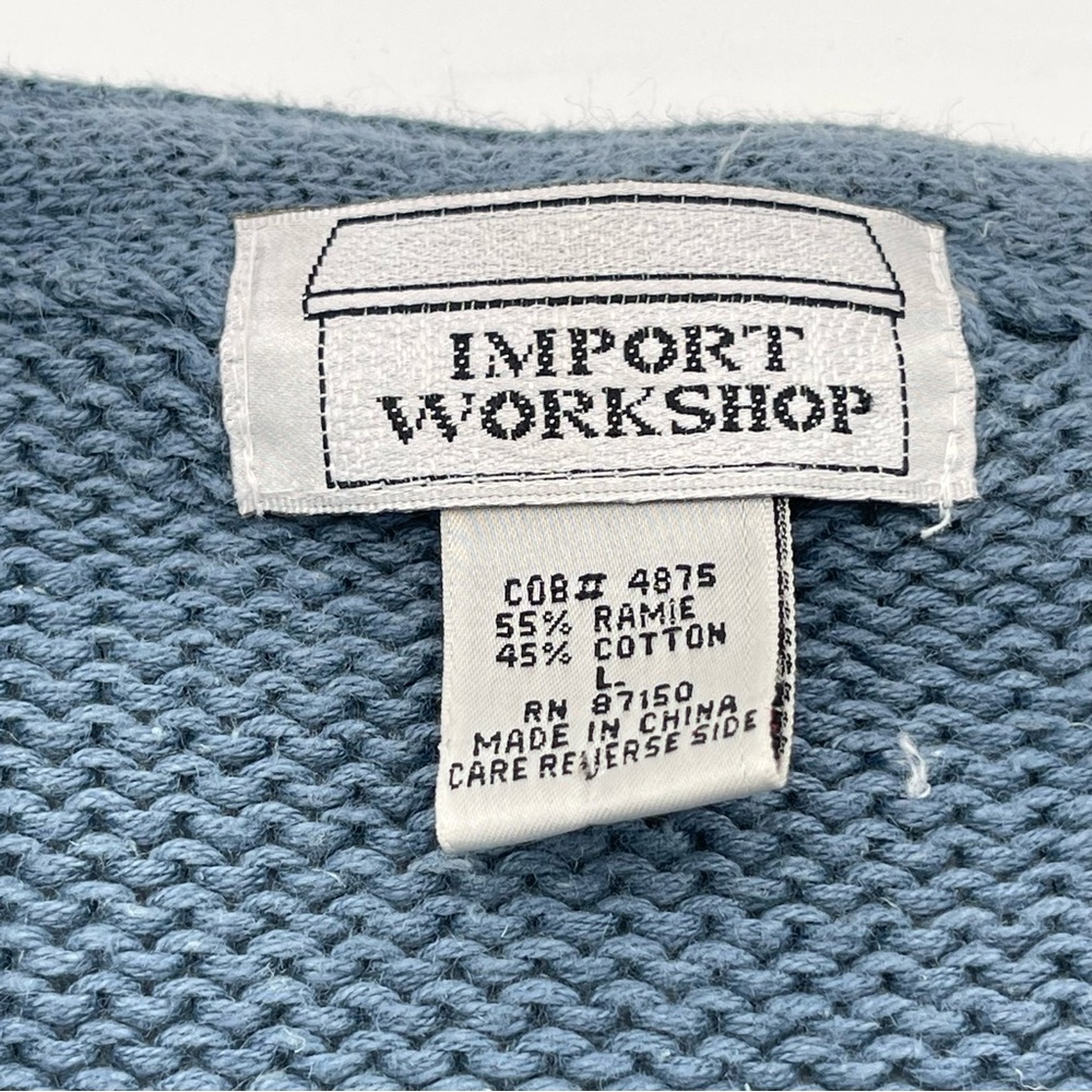 Vtg Import Workshop Sunflower Cardigan Sweater Chunky Knit Women’s Large - Picture 7 of 12
